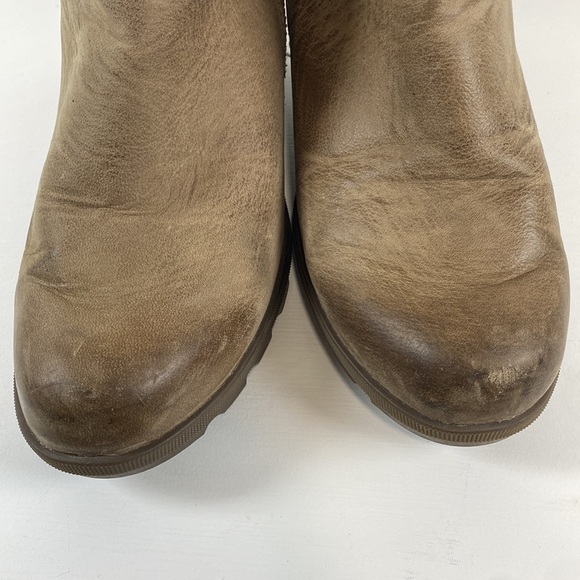 Sorel Joan of Arctic wedge II zip side booties tan leather - Picture 4 of 9